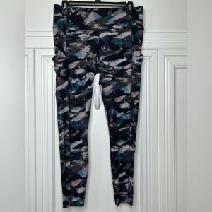 Lululemon Fast and Free Tight II Glacier Camo Starlight Leggings Size 10